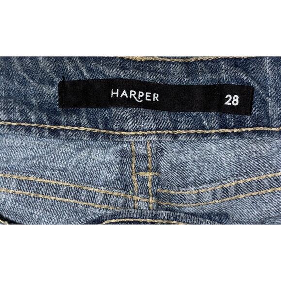 Harper Women's‎ Denim Jean Shorts Lace Accents Boho Size 28 Distressed Bohemian - Picture 8 of 9